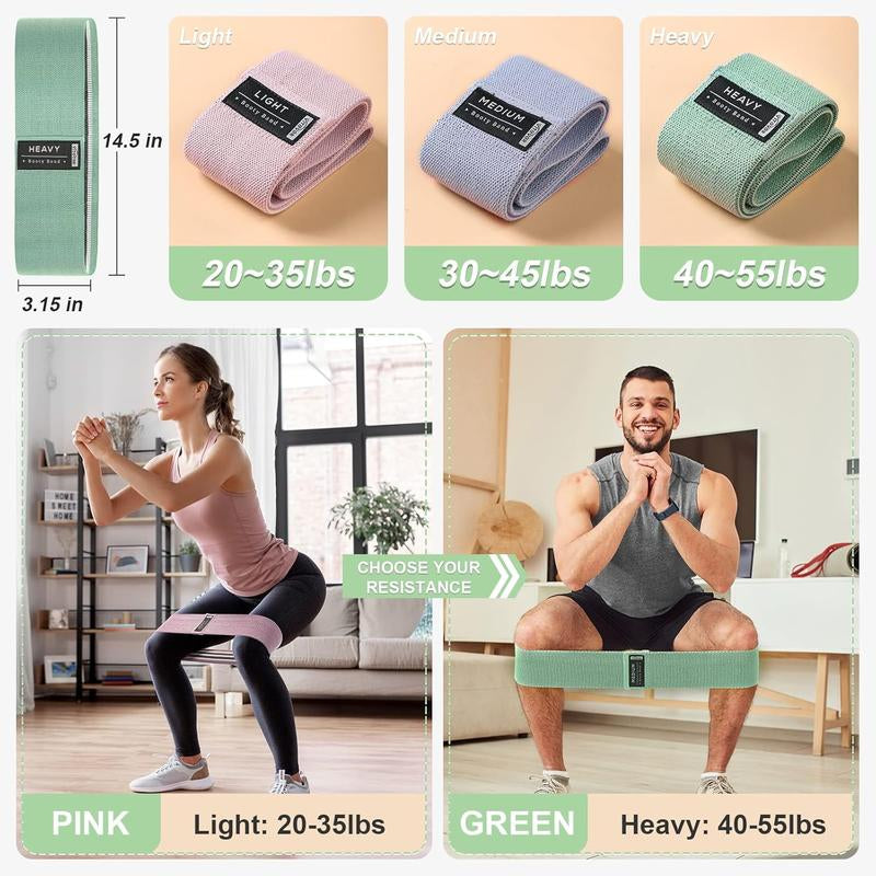 Booty Bands Set, Resistance Bands for Working Out, Exercise Bands for Women and Men and , Stretch Bands for Pilates, Yoga Starter Set